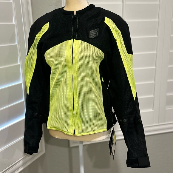 SSGear Vault Armor black and green Motorcycle Biker Jacket small/Medium - Picture 4 of 5